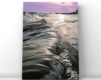 Ocean Photo - Breaking Wave - Picture Of Sea For Wall - Beach Decor - Ocean Photography - Brighton Beach - Sunset Print