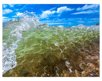 Brighton Beach Photography Print - Crashing Waves - Ocean Wall Art - Picture of Sea