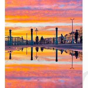 Brighton Sunset Fine Art Photography Print - Beach Sunset Wall Print  - Sunset Art Print