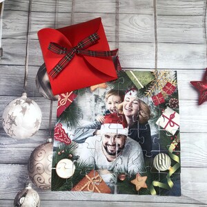 Puzzle natalizio con foto biglietto con la vostra foto preferita cornice a scelta idea regalo natalizia per amici parenti nonni genitori