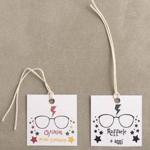 15 cartellini tag bigliettini piccolo mago compleanno bambini personalizzati con nomi per bomboniere ricordino regalo fine festa segnaposto