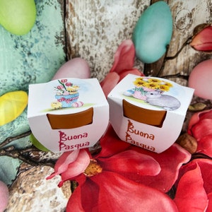 Piccolo vaso in terracotta con semi personalizzato per regalo di pasqua idea ecologica e originale sementi varie floreali e aromatiche
