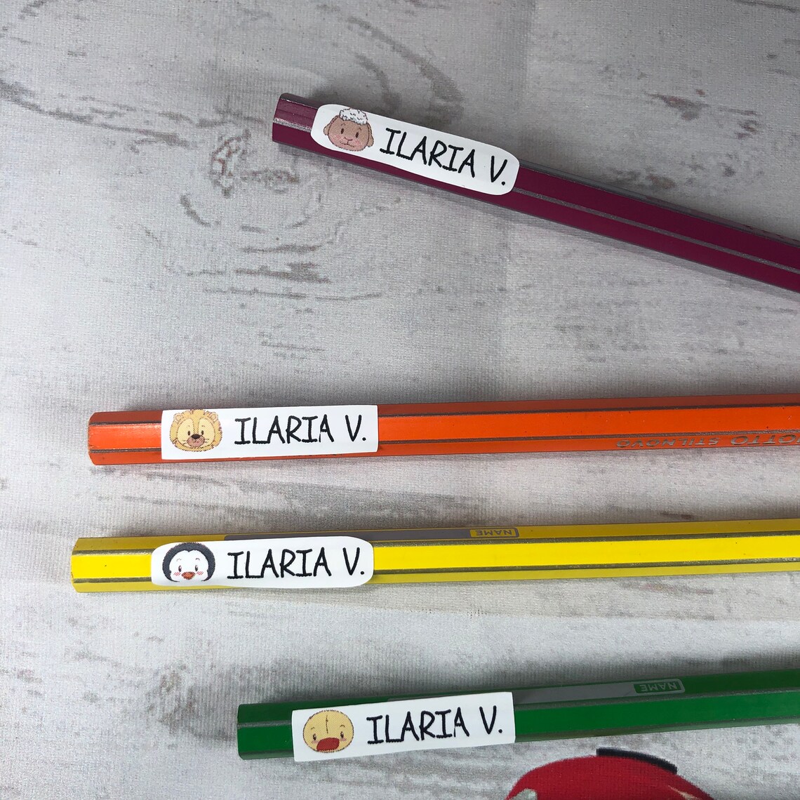 Etichette Adesive Personalizzate Per Scuola - 120 Pezzi, Resistenti All'Acqua, Per Matite E Oggetti