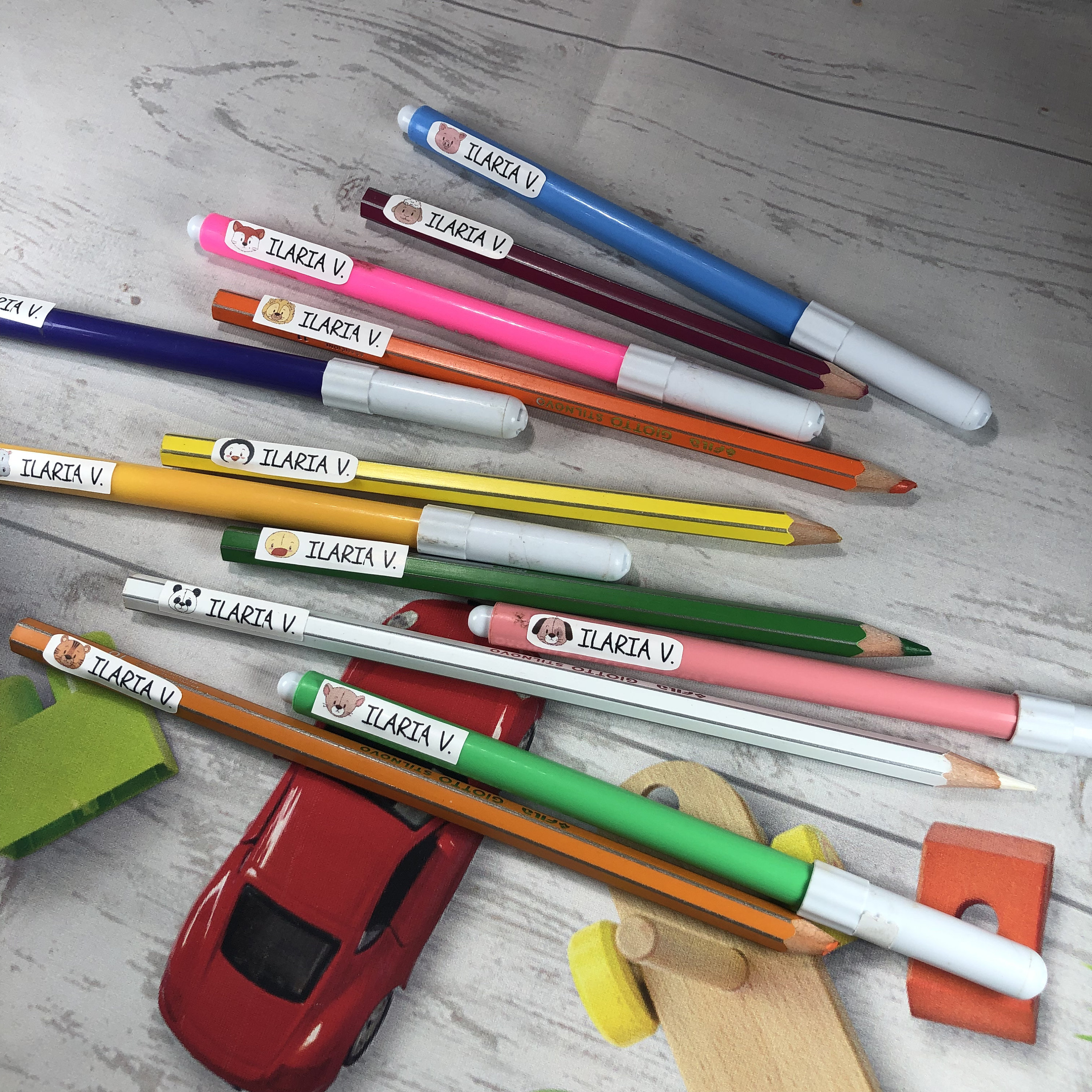 120 School Sticker Labels for Pencils Pens Personalized Etsy UK
