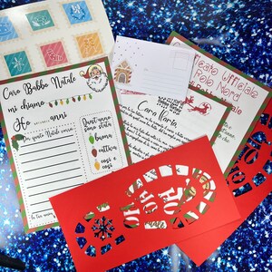 Kit di Babbo Natale per bambini personalizzato nome letterina certificato bravo bambino lettere risposta busta francobolli stencil impronte