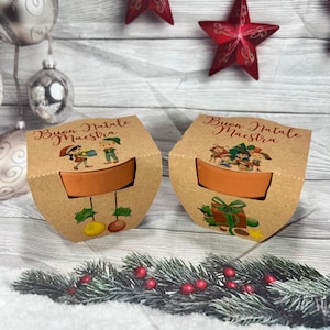 Piccolo vaso in terracotta con semi personalizzato per maestra regalo di natale idea ecologica originale sementi varie floreali e aromatiche