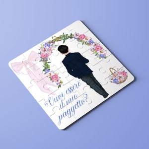 Vuoi essere il mio paggetto? Puzzle biglietto per paggetto bambino portafedi di nozze matrimonio, alta qualità, disegno a scelta