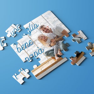 Puzzle biglietto con la vostra foto preferita frase personalizzata regalo festa della mamma del papà dei nonni San Valentino amici e parenti