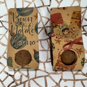3 bombe di semi regalo personalizzato segnaposto natalizio idea natale ecologica fiori misti selvatici per maestra nonna mamma zia amica