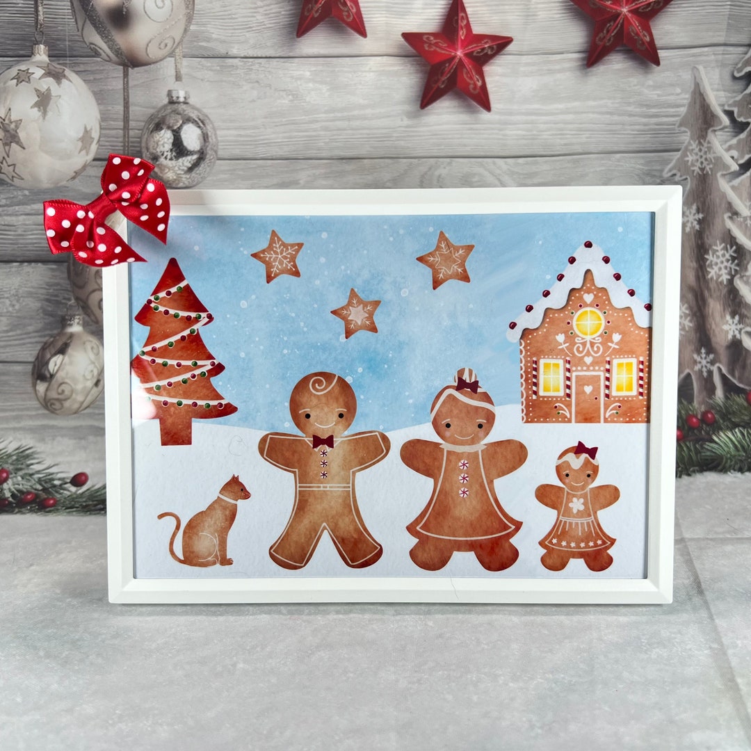 Customizable Gingerbread Family Picture Christmas Gift Idea Home ...