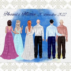 Puzzle grande ricordo di nozze regalo per i testimoni richieste per testimoni e damigelle personalizzato volete essere i nostri testimoni