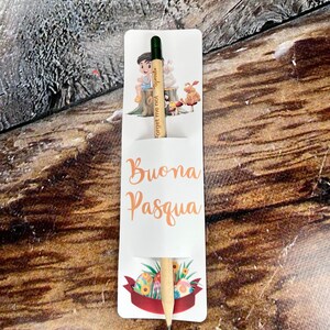 3 Matite piantabili con cartoncino augurale pasquale personalizzabile idea regalo pensierino omaggio ospiti e clienti segnaposto Pasqua