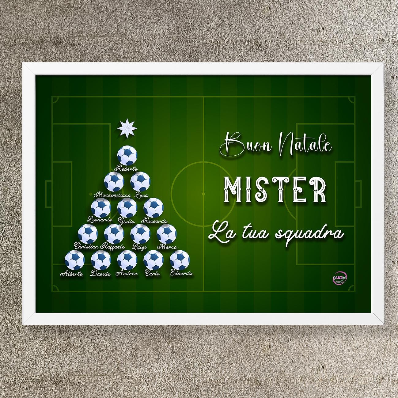 Cornice Regalo Per Allenatore Di Calcio Con Portachiavi E Fischietto - Set Da 4 Pezzi Per Foto 10x15 - Idea Regalo Di Ringraziamento Per Mister - 5