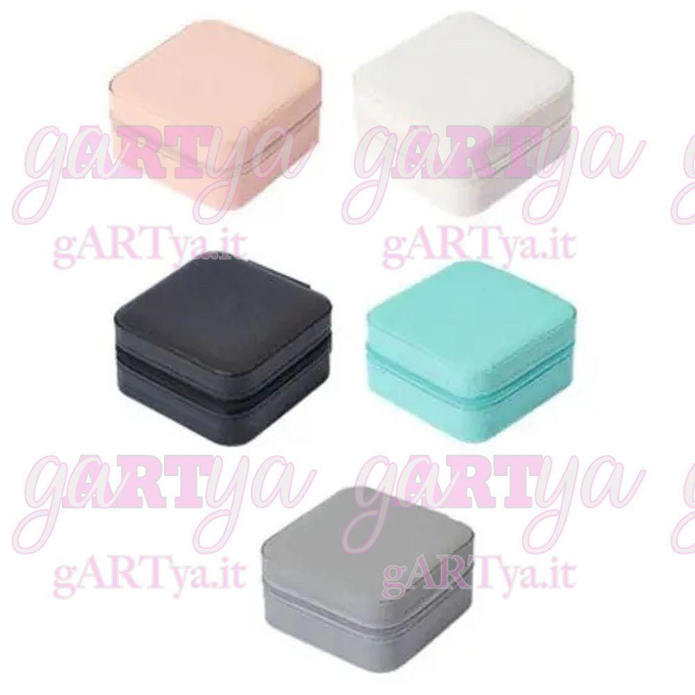Portagioie Da Viaggio Personalizzato Con Fiore Del Mese E Nome – Pelle PU, 10x10x5 Cm, Regalo Per Damigelle - 3