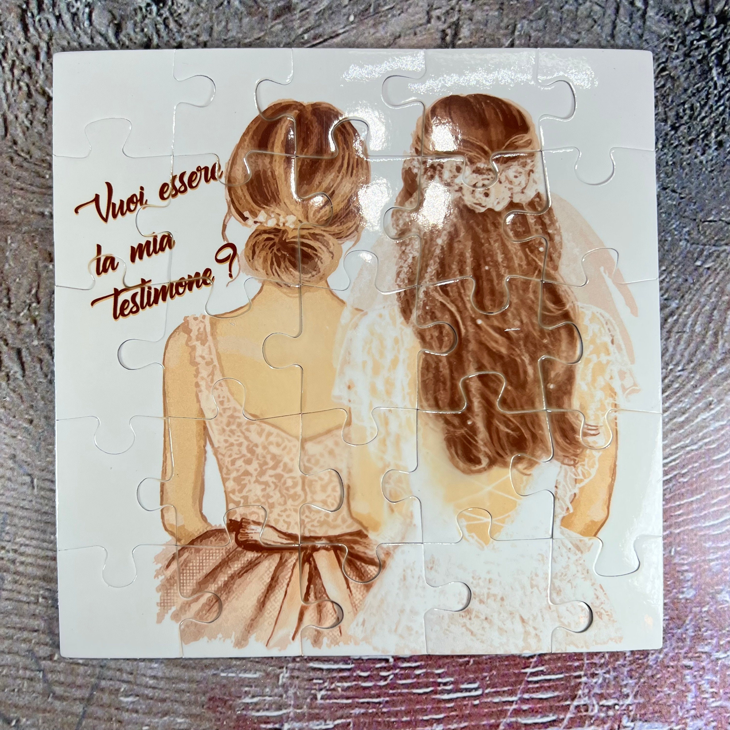 Regali Testimoni Di Nozze Puzzle Biglietto Per Testimone Maschio