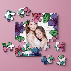 Puzzle per la mamma con foto biglietto con la vostra foto preferita, cornice a scelta idea regalo per la Festa della Mamma compleanno