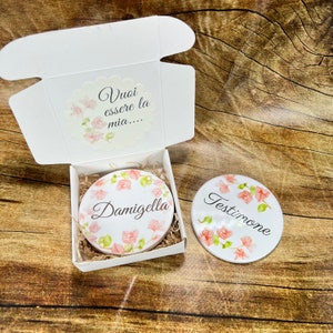 Vuoi essere la mia testimone o damigella? Calamita in ceramica per testimone damigella nozze matrimonio regalo testimone pensiero damigella