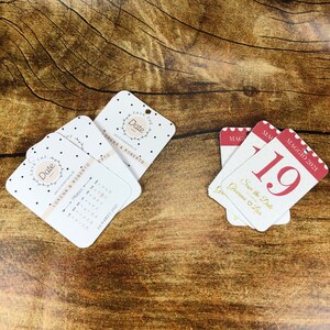 20 cartellini tag bigliettini “Salva la data” cartellini personalizzati matrimonio nozze anniversario cerimonie invito biglietto calendario