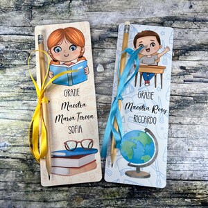 2 o più Segnalibri con matita classica Maestra personalizzatI con nome frase regalo fine anno scolastico insegnante bambino ricordo scuola