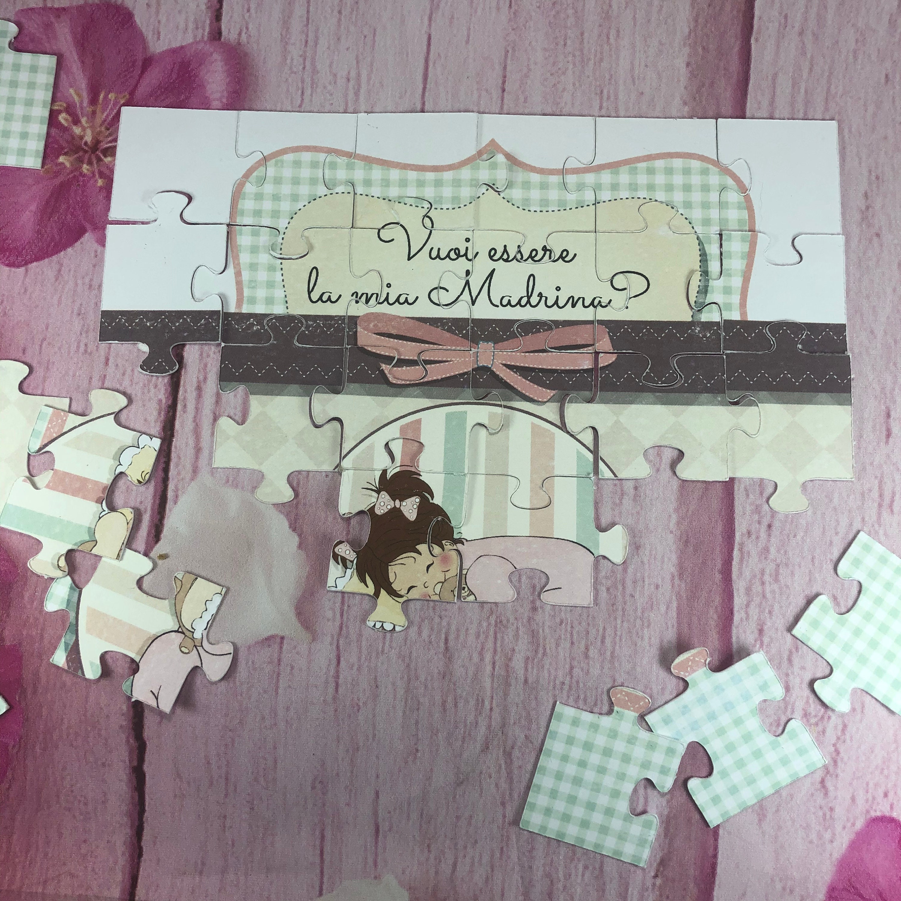 Quieres ser mi madrina Rompecabezas de entradas para madrina Etsy