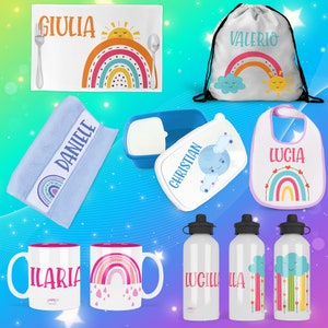 Zainetto per asilo bimba è realizzato con 5 bottiglie di plastica PET