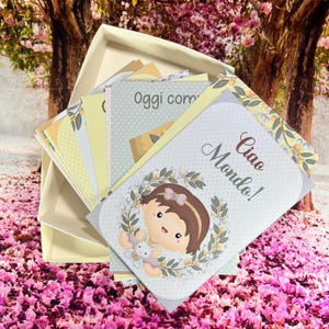 Set carte traguardi del bebè 22 cartoline illustrate per il primo anno del tuo bambino o bambina milestone cards personalizzate baby