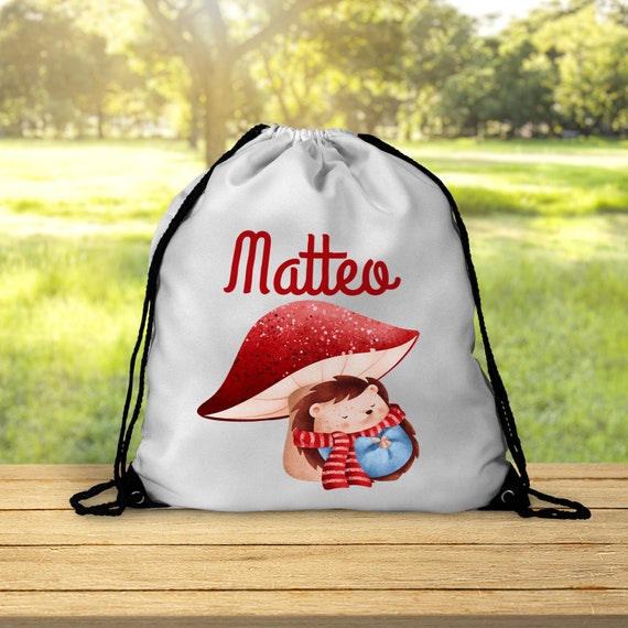 Zainetto personalizzato con nome Sacca scuola e asilo sport