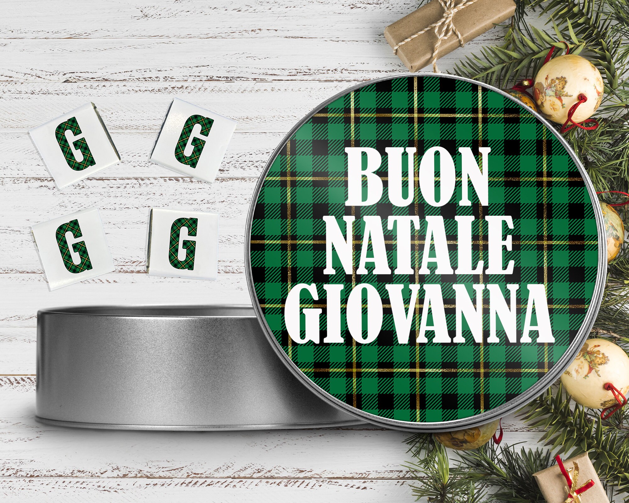 Set 3 Scatole Di Latta Vintage Con Babbo Natale - 13.5x6cm, 17x7.5cm, 20x8cm, Per Bomboniere, Regali E Decorazioni