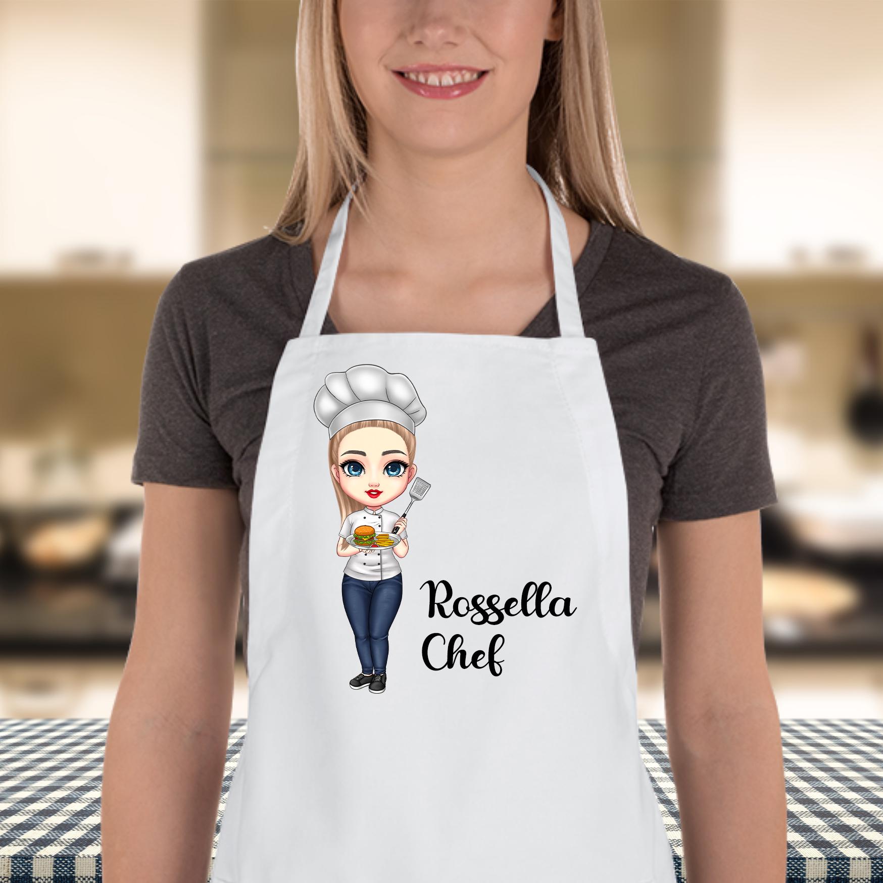 Grembiule da Cucina Mamma Esaura Impermeabile, Simpatico Chef