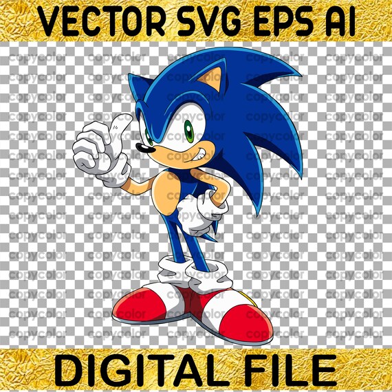 Sonic the Hedgehog Digital File SVG EPS AI Transparent - Etsy Ireland