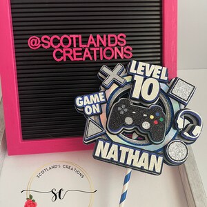 Gamer Cake Topper