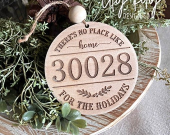 Custom Zip Code Ornament / Handmade Christmas Decor / Home Decor