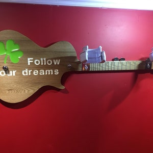 Personalised GUITAR Stand/ Hook/ Hanger x2
