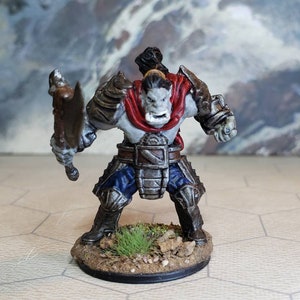 Hand Painted Gray Orc D&D Miniature