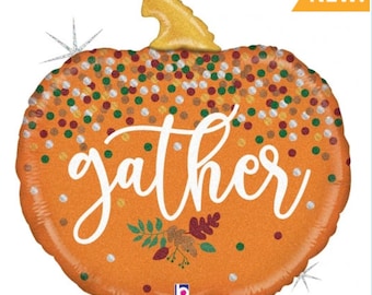 Pumpkin Gather Balloon | Thanksgiving Balloons | Kids Thanksgiving | Friendsgiving | Gobble Gobble