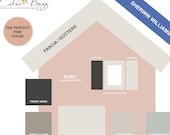 Pink Exterior Paint Color Scheme Sherwin Williams Exterior Color Consulting Guide Digital Download Home Exterior Design Palette Curb Appeal