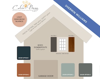 LIGHT GRAY BEIGE | Exterior Paint Color Scheme | Sherwin-Williams Paints