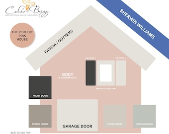 PINK Exterior Paint Color Scheme: Sherwin-Williams (Digital Download)