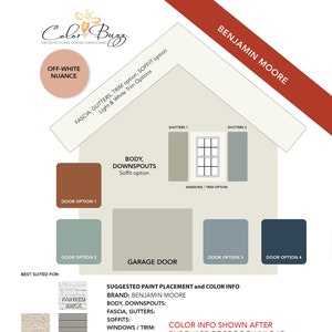 FARMHOUSE OFF-WHITE | Exterior Paint Color Scheme | Farmhouse | Benjamin Moore Paints Only