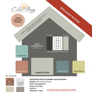 DARK CHARCOAL (WARM) | Home Exterior Paint Color Palette - Benjamin Moore