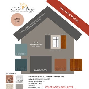 WARM GRAYISH-TAUPE | Exterior Paint Color Scheme | Benjamin Moore Paints