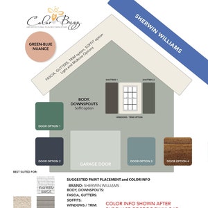 GREEN-BLUE | Exterior Paint Color Scheme | Sherwin-Williams Paints