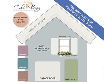 Cottage Exterior Paint Scheme Sherwin Williams Consultation Digital Download Plan Transformation Blueprint Guide Coastal House Makeover