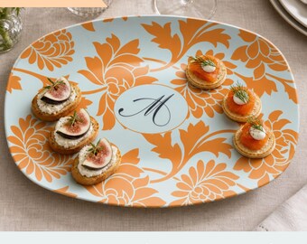 Personalized Serving Platter Buffet Tray Party Appetizer Dish Microwave Dishwasher Safe Tray Decorative Keepsake Gift Wedding Housewarming