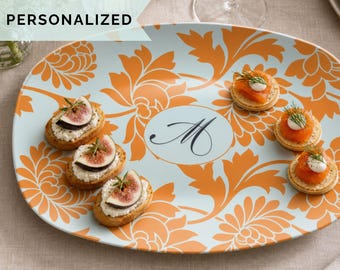 Personalized Serving Platter Buffet Tray Party Appetizer Dish Microwave Dishwasher Safe Tray Decorative Keepsake Gift Wedding Housewarming