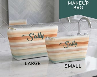 Personalized Makeup Bag Gift for Women Purse Organizer Travel Case Cosmetic Accessory Pouch Beauty Storage Toiletries Birthday Gift Ideas
