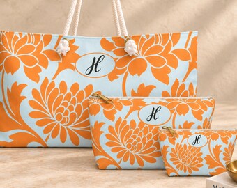Custom Mahjong Player Gift Idea Bag Tile Mahjong Racks Accessories 3pc set Weekender Bag Her Travel Overnight Bag Tote Shopping Personalized