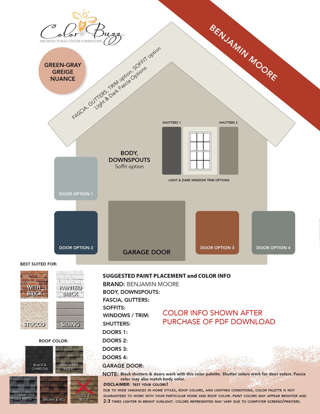 GREEN-GRAY-BEIGE | Home Exterior Paint Color Palette - Benjamin Moore ...