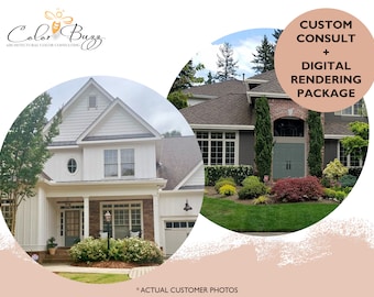 CUSTOM Exterior Paint Color Consult AND Digital Color Rendering Package for Your Home.