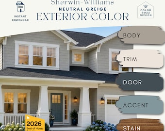 Greige Exterior Paint Plan Renovation Ideas Home Improvement Printable Planner Neutral Color Scheme Guide Interior Design Resource